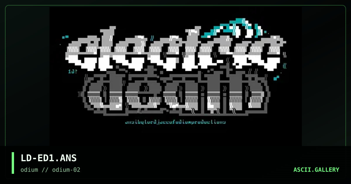 electric death, by lord jazz, 1996