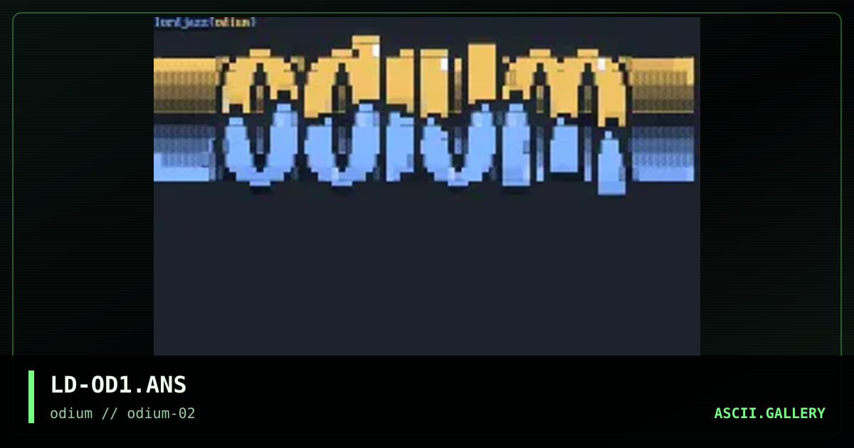 odium promotional, by lord jazz, 1996