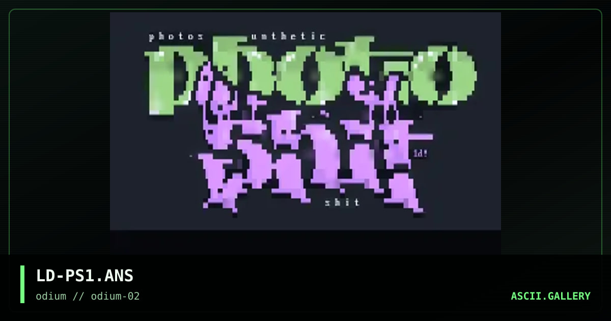 photosynthetic shit, by lord jazz, 1996