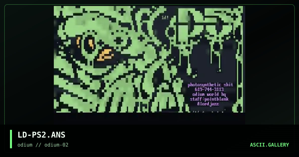 photosynthetic shit matrix, by lord jazz, 1996