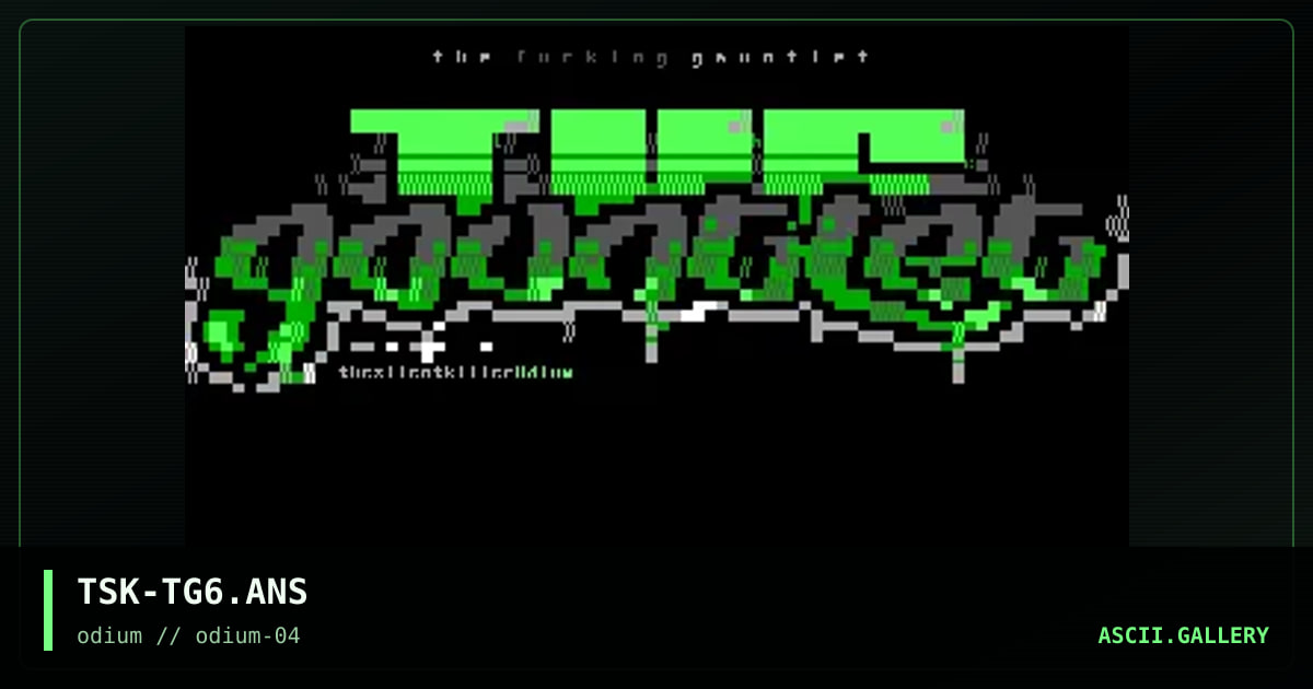 the gauntlet, by the silent killer, 1996