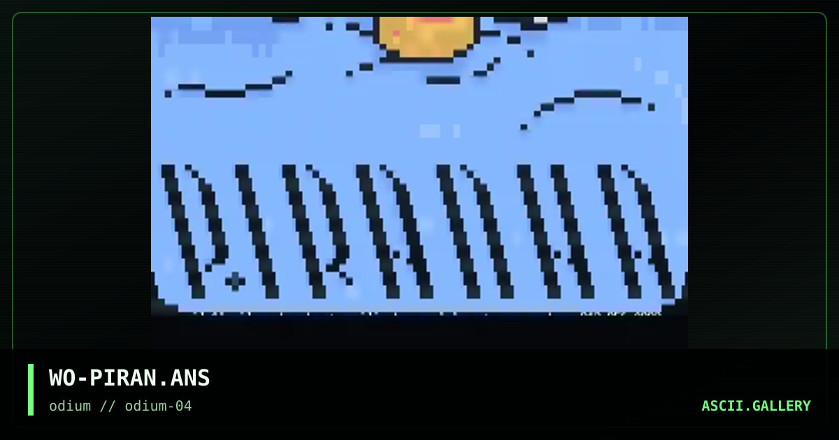 piranha welcome, by wat0r, 1996