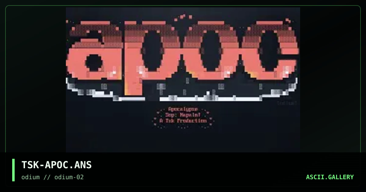 apocolypse, by the silent killer, 1996