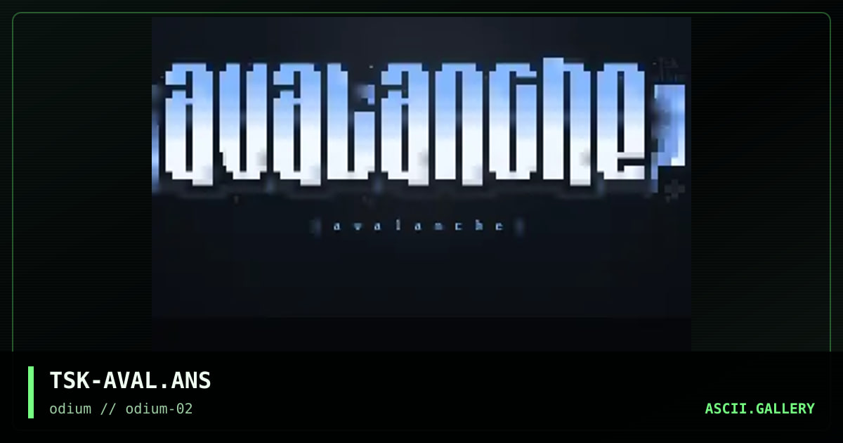 avalanche, by the silent killer, 1996