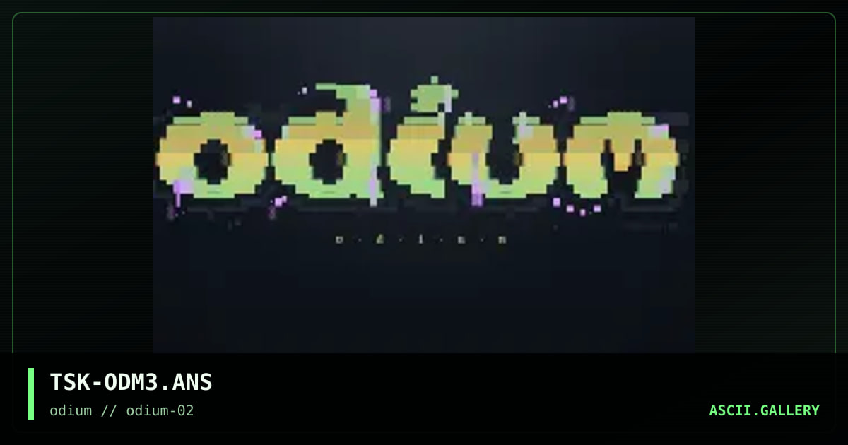 odium promotional, by the silent killer, 1996