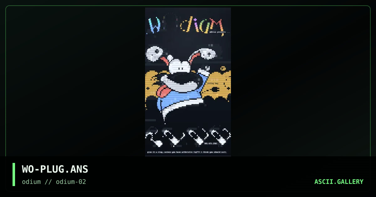 the plug and'c(ansi), by wat0r, 1996