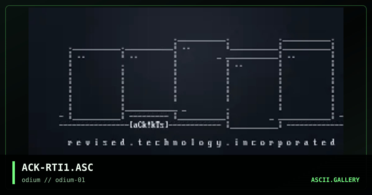ACK-RTI1.ASC, by ack, 1995