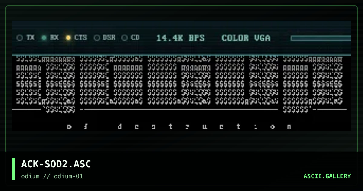 ACK-SOD2.ASC, by ack, 1995