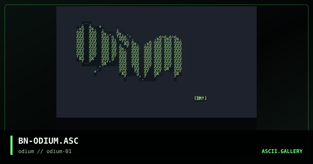 odium promo, by blacknight, 1995