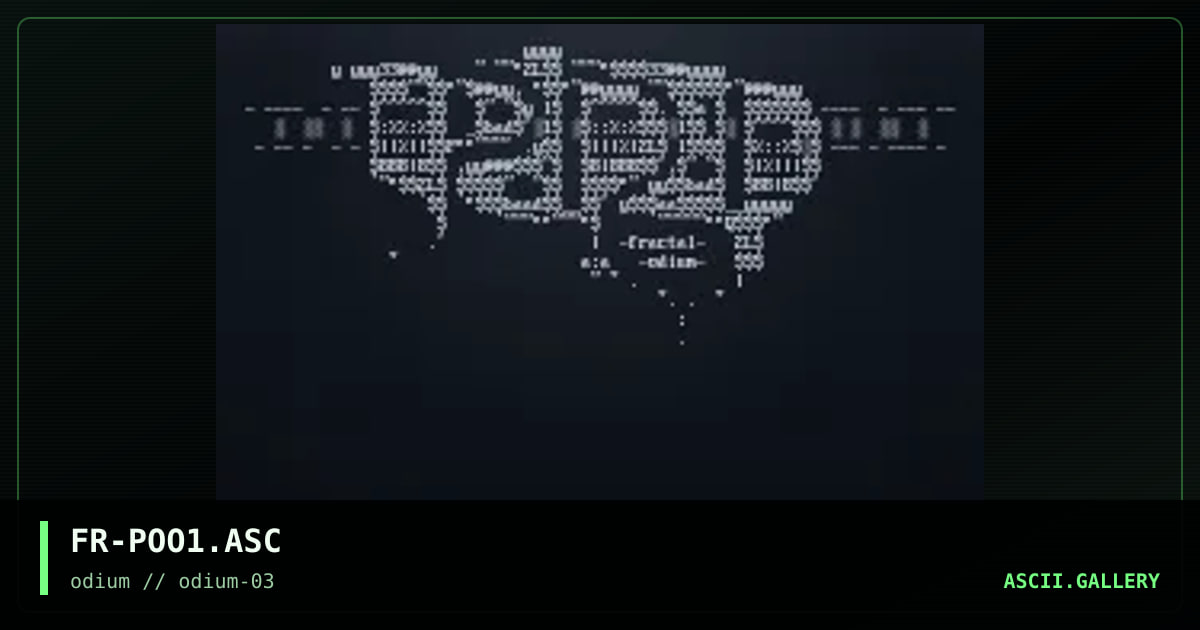 poo, by fractal, 1996