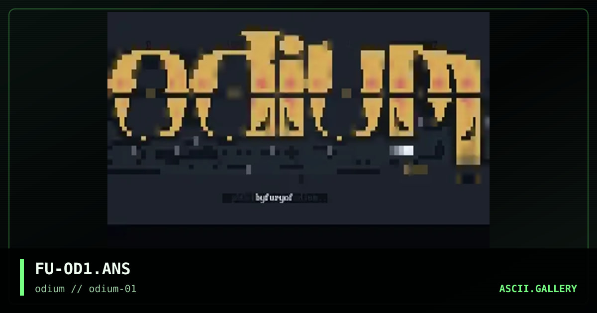 odium promo, by fury, 1995
