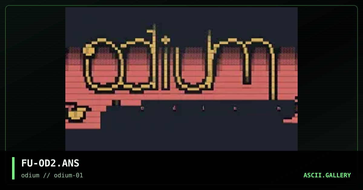 odium promo, by fury, 1995