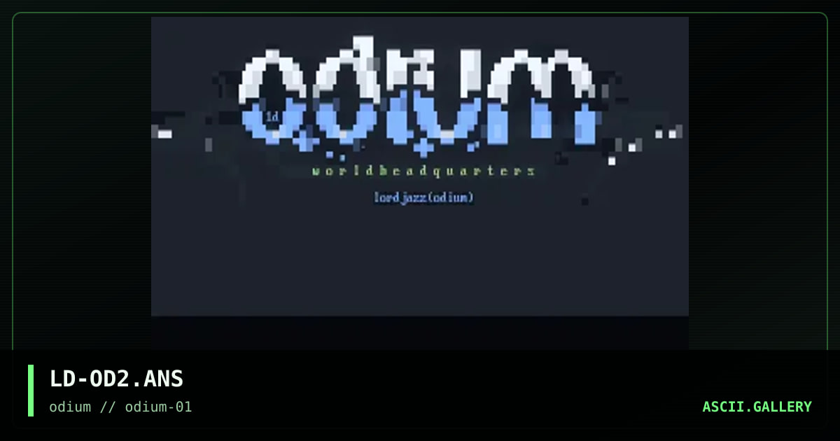 odium promo, by lord jazz, 1995