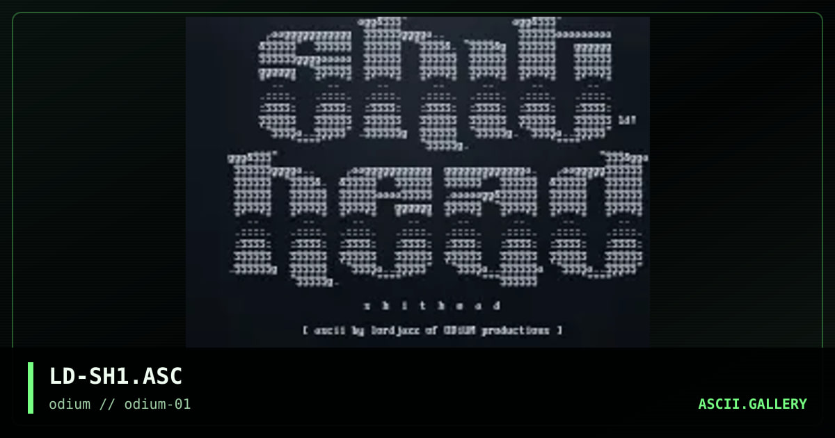 LD-SH1.ASC, by lord jazz, 1995