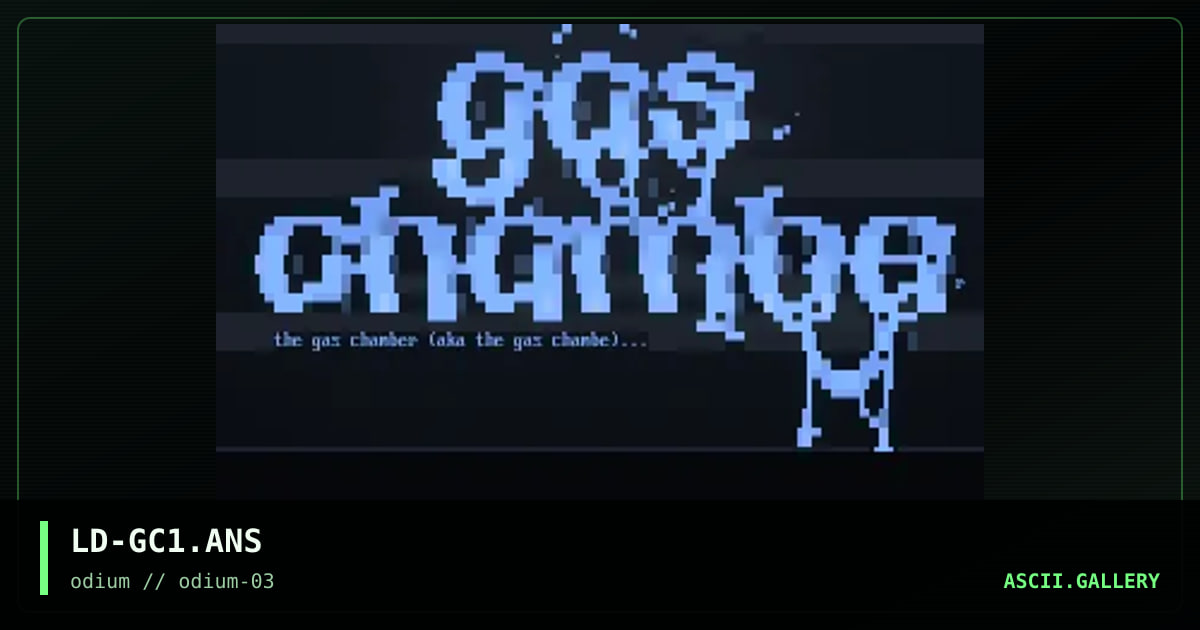 the gas chambe, by lord jazz, 1996