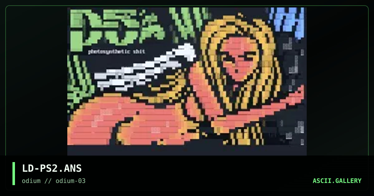 photosynthetic shit, by lord jazz, 1996