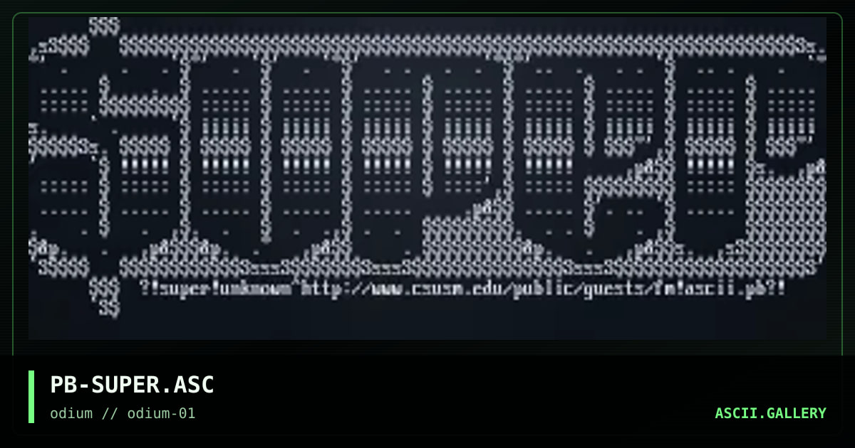 PB-SUPER.ASC, by point blank, 1995