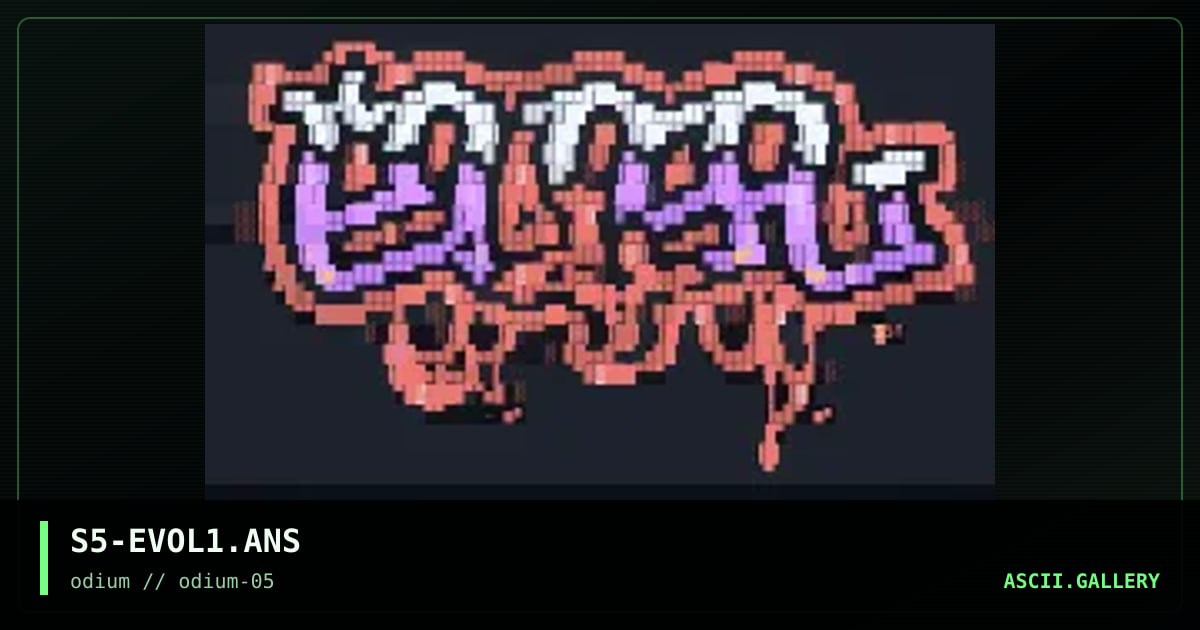 S5-EVOL1.ANS, by suicidalsnowman, 1996