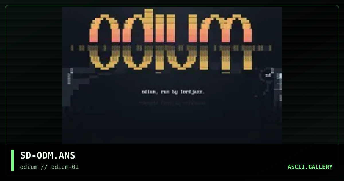 odium promotional, by sirdeath, 1995