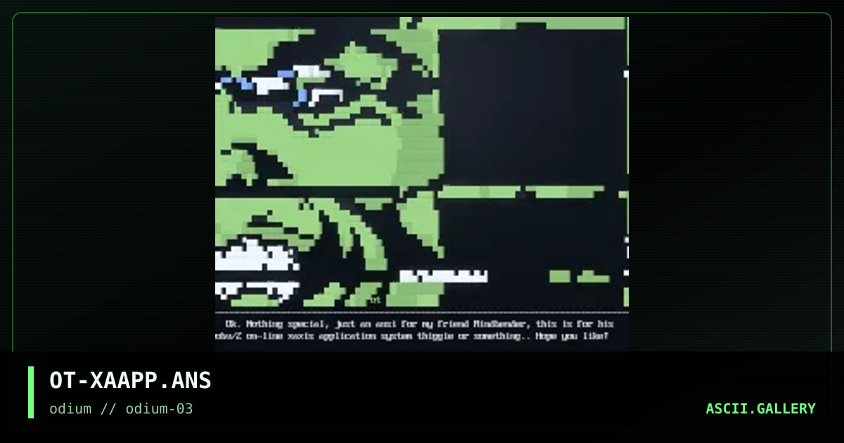 Xaxis Ansi for Obv/2 gen., by otter, 1996