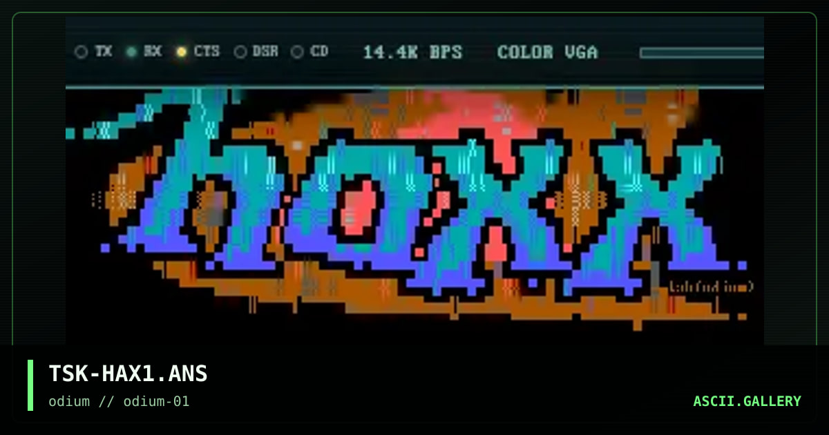 TSK-HAX1.ANS, by the silent killer, 1995