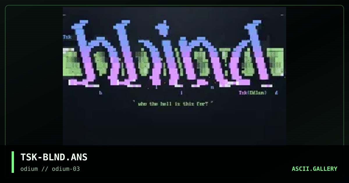 blind, by the silent killer, 1996
