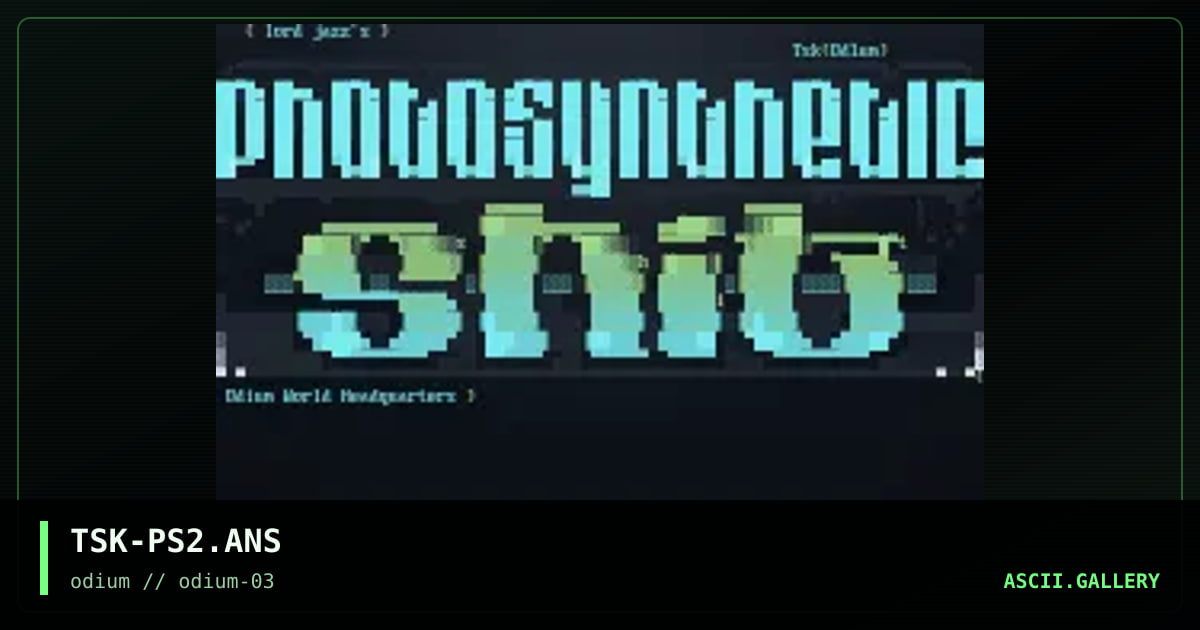 photosynthetic shit, by the silent killer, 1996