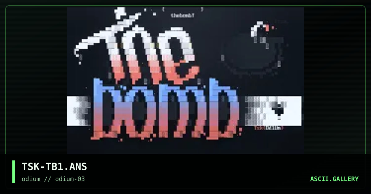 the bomb, by the silent killer, 1996
