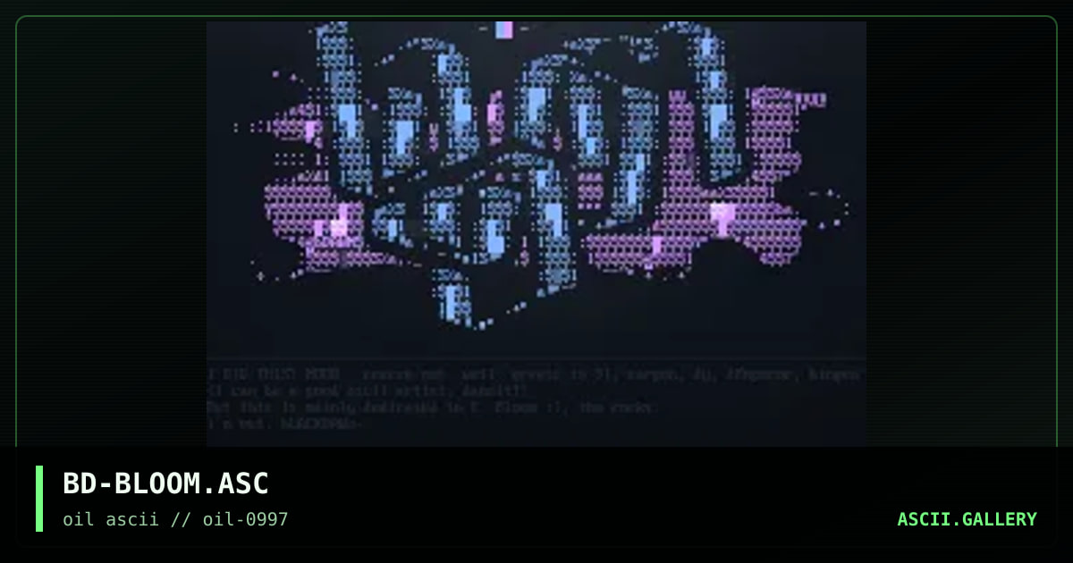 BD-BLOOM.ASC, by blackdawn, 1997