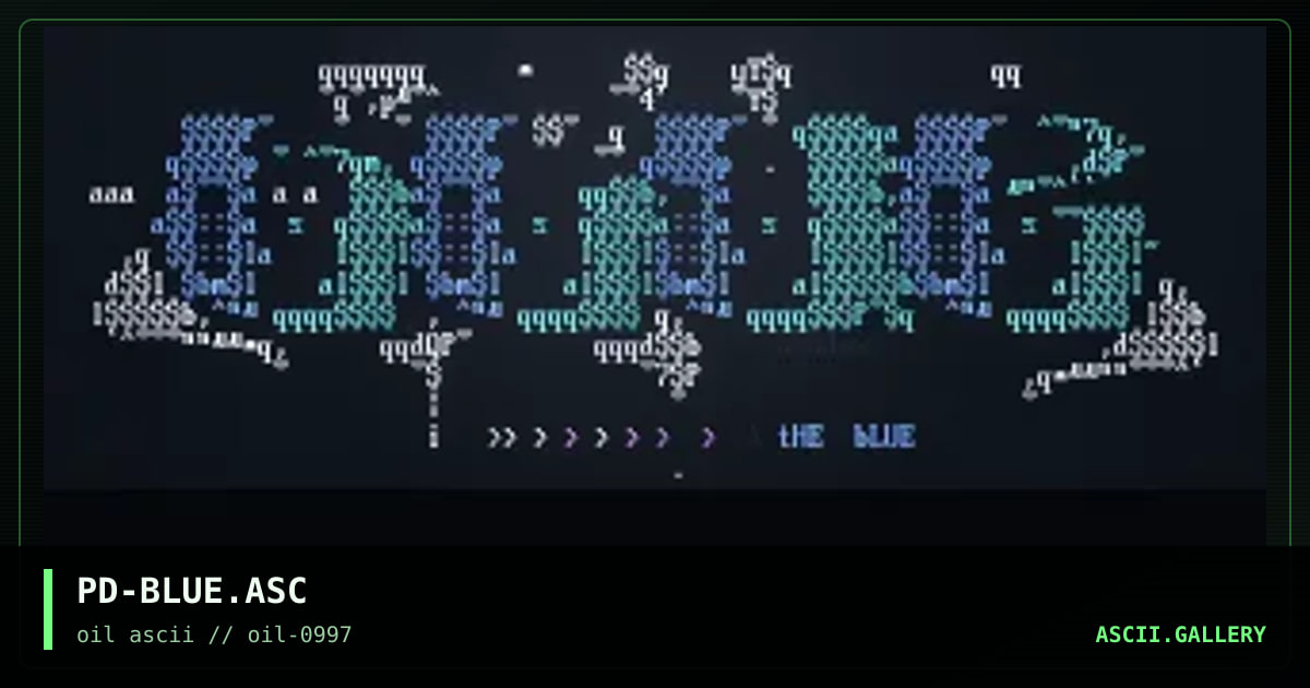 The Blue, by paradox, 1997