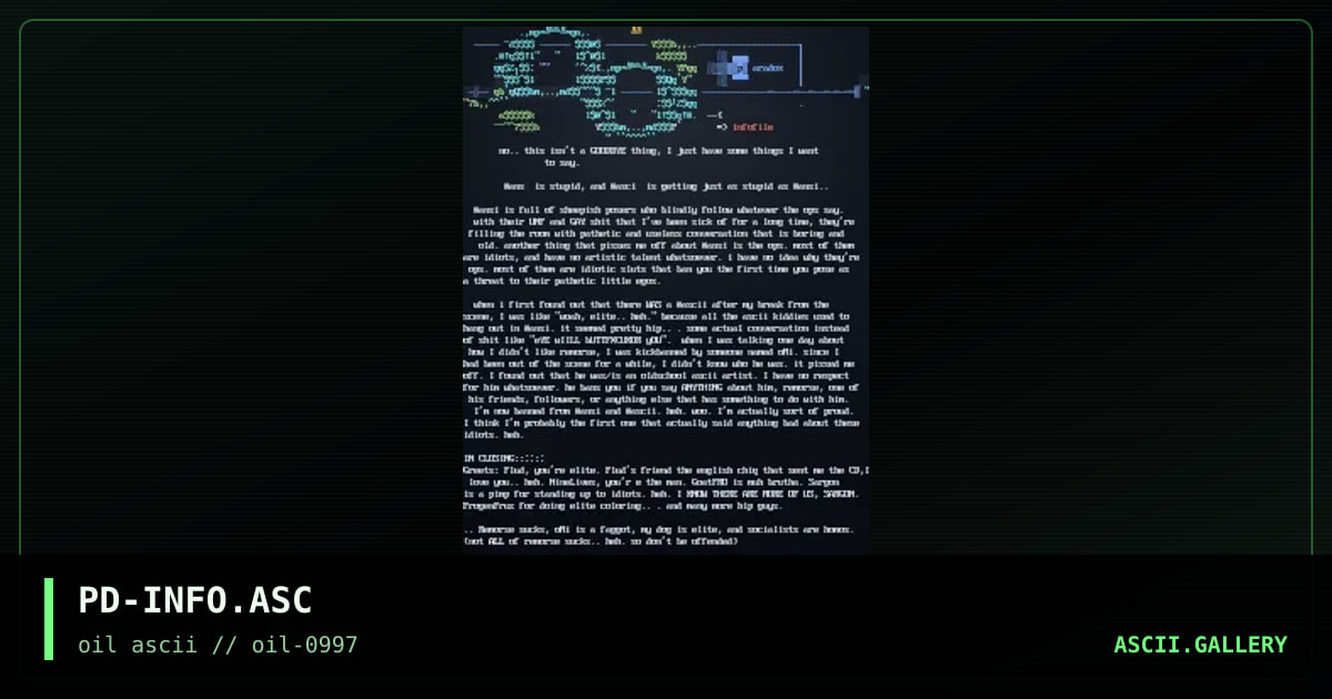 MY INPH0Z, NIGGA, by paradox, 1997