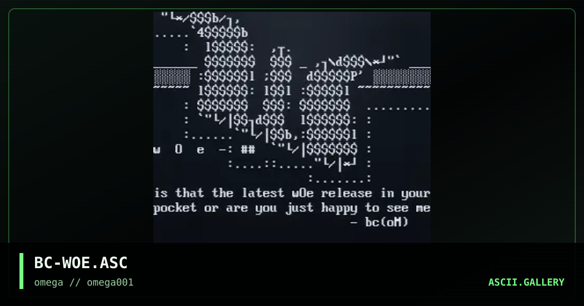 BC-WOE.ASC, by bluecalx, 2000