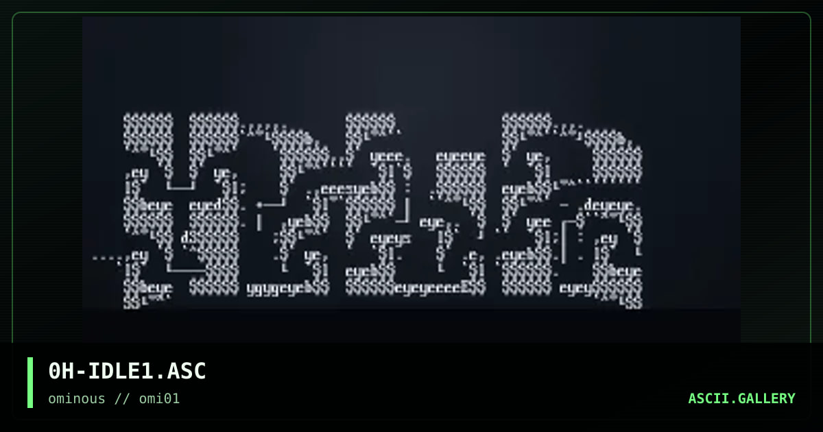 idlenet logo, by zerohour, 1997