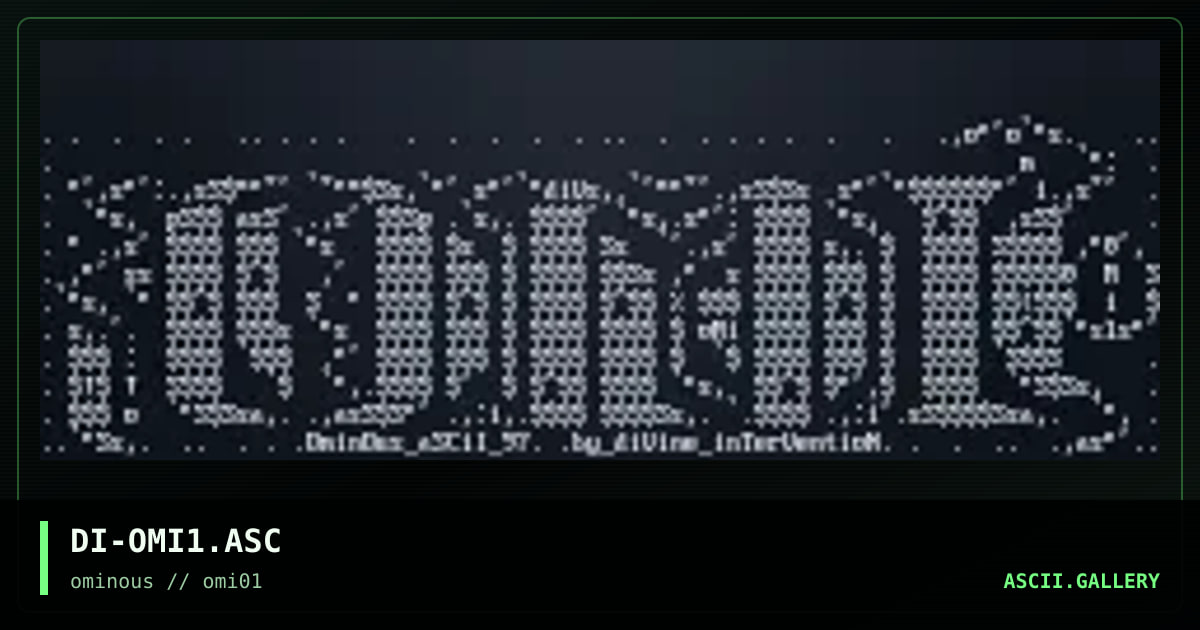 ominous logo, by divine intervention, 1997