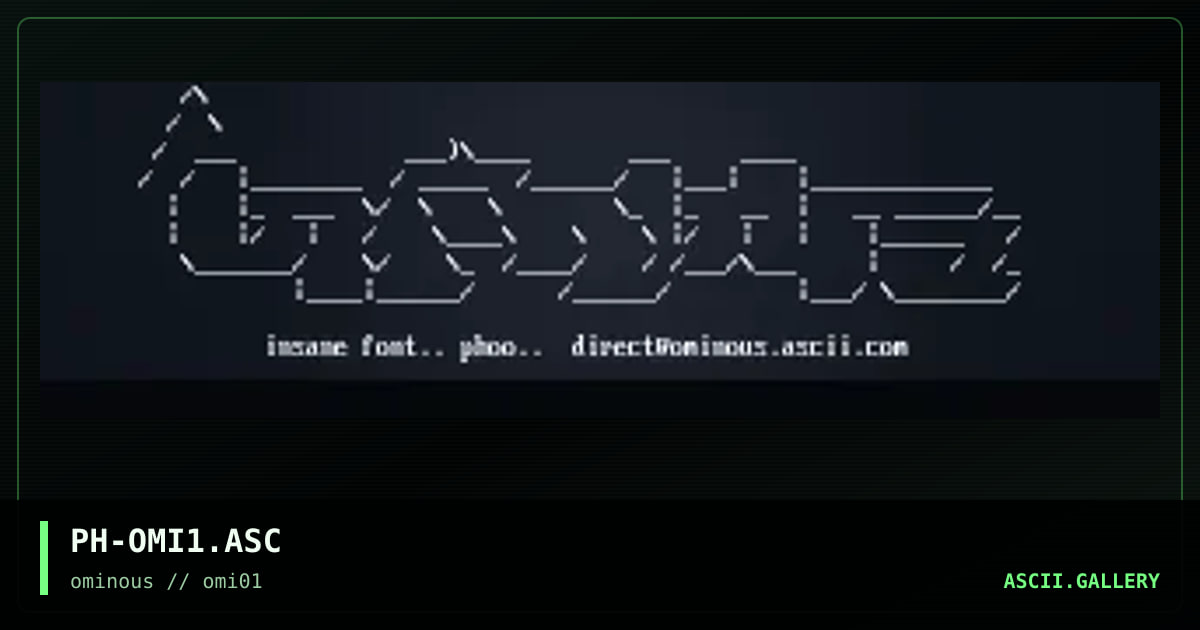 ominous oldskool logo, by direct, 1997