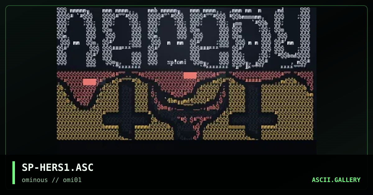 heresy ascii, by sudiphed, 1997