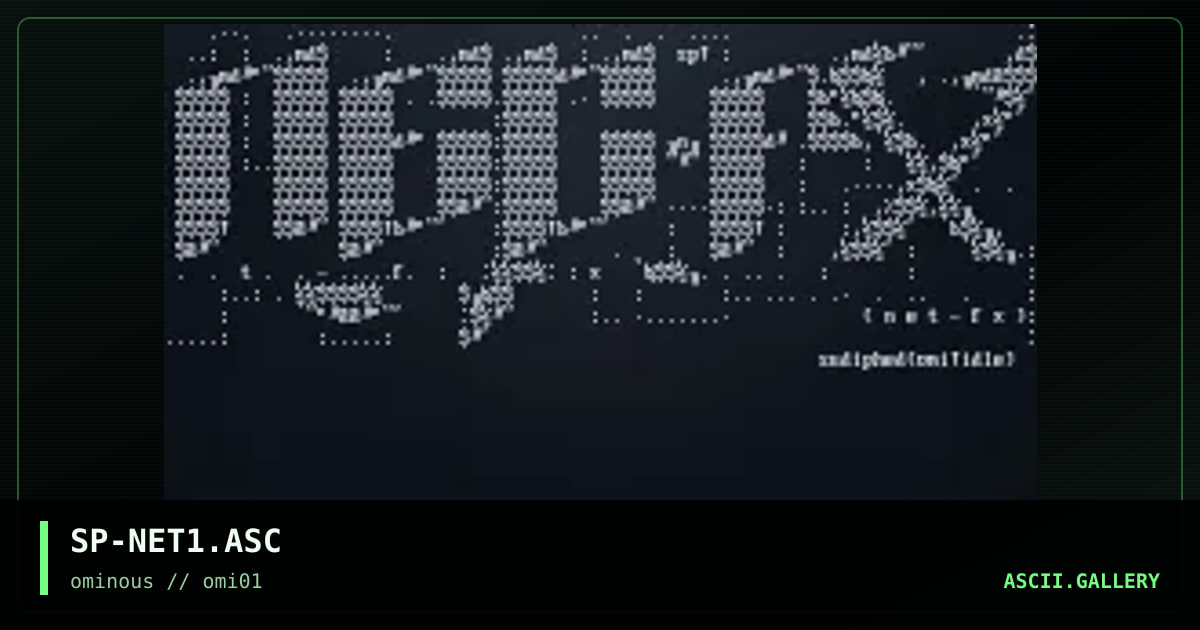 net_fX logo, by sudiphed, 1997