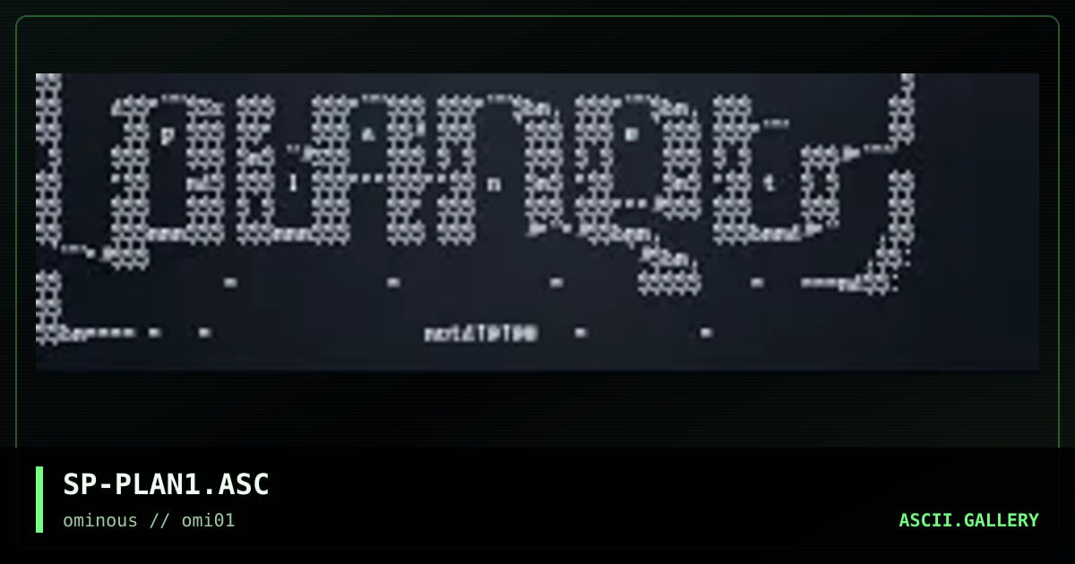 planet motd ascii, by sudiphed, 1997
