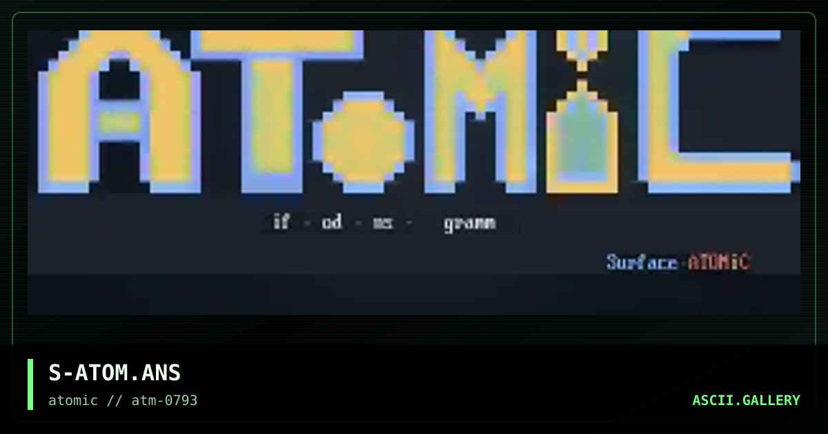 S-ATOM.ANS, by surface, 1993