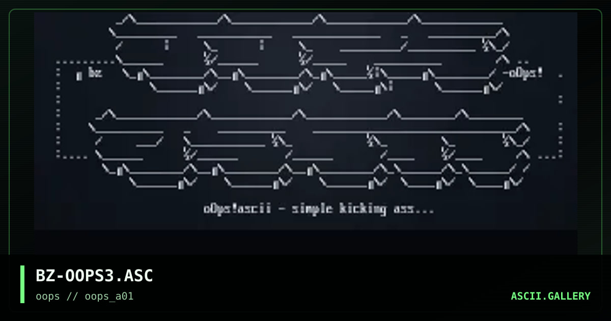 oOps!aSCii, by baltazar, 1996