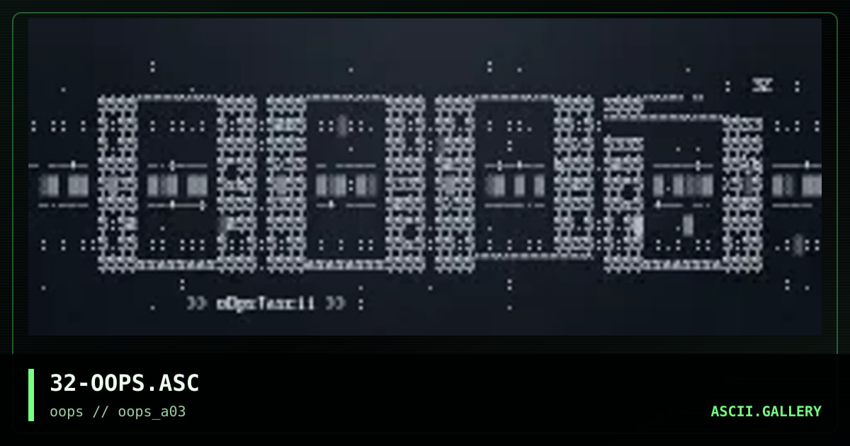 oOps!ascii, by ezy, 1997