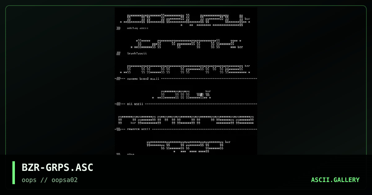 ascii groups, by baltazar, 1996