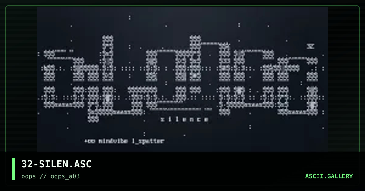 silence, by ezy, 1997