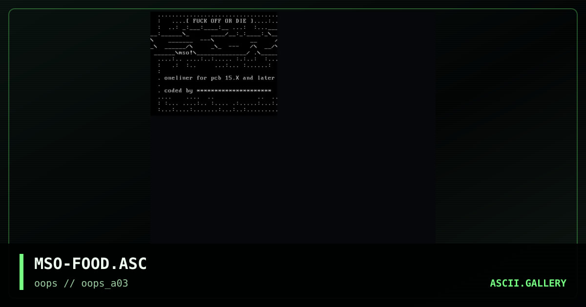 food, by mso, 1997