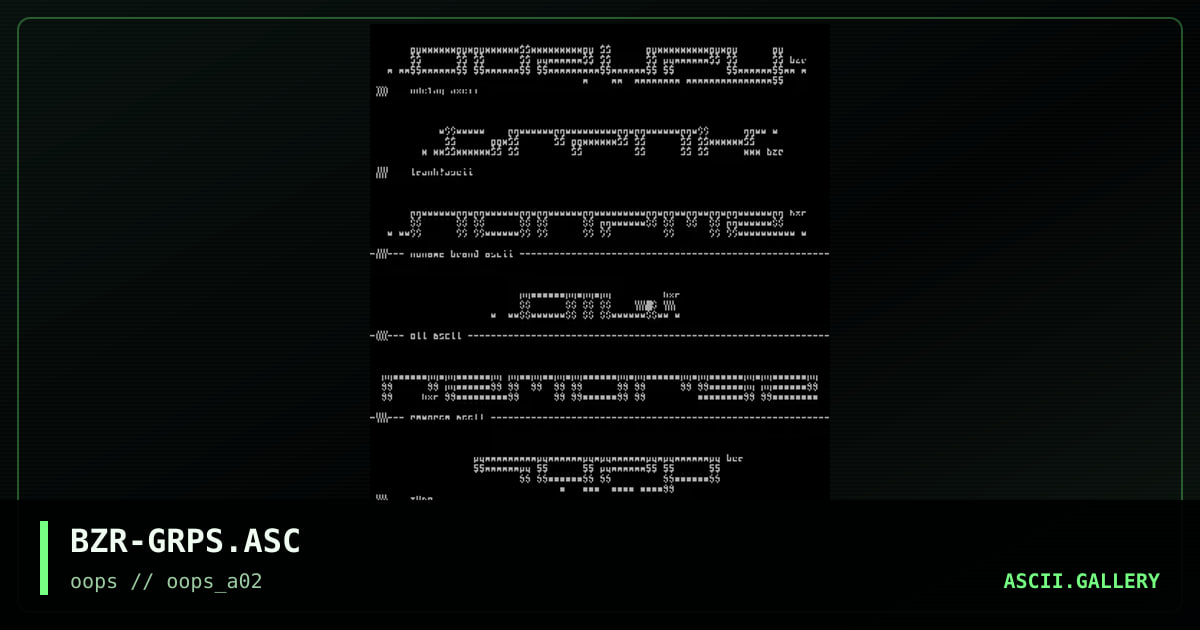 ascii groups, by baltazar, 1996