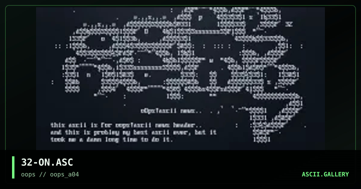 oops!ascii news header, by ezy, 1997