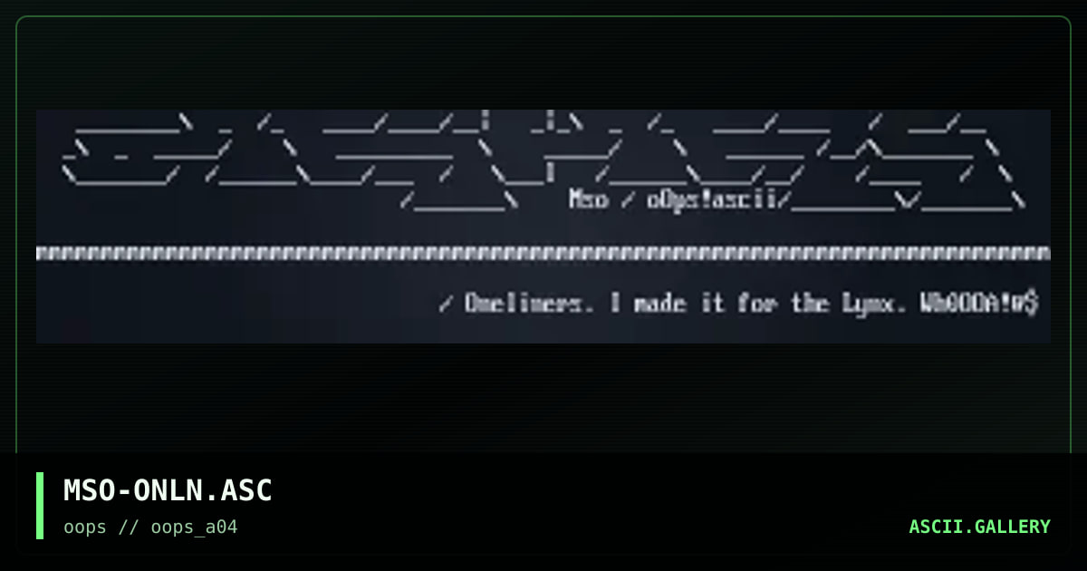 MSO-ONLN.ASC, by mso, 1997