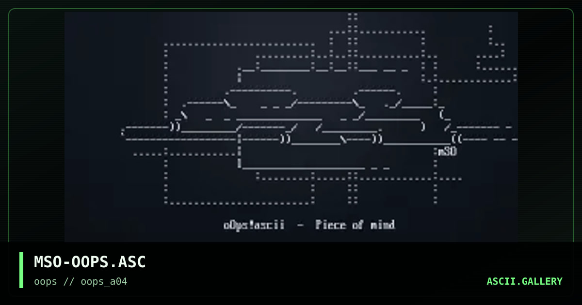 MSO-OOPS.ASC, by mso, 1997
