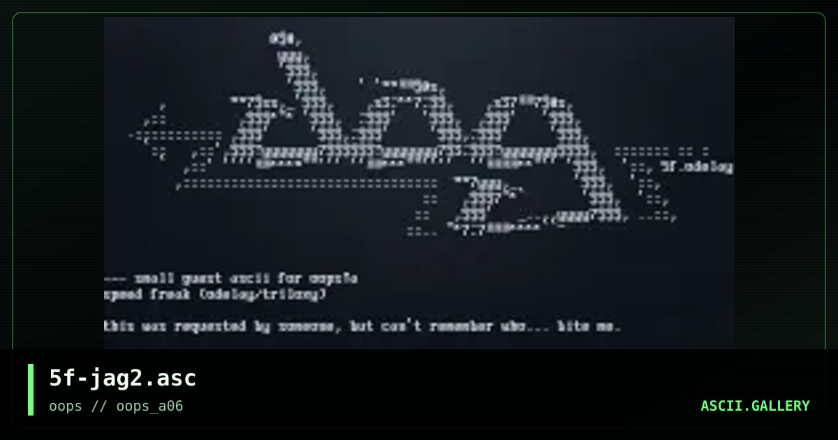 5f-jag2.asc, by speed freak, 1997