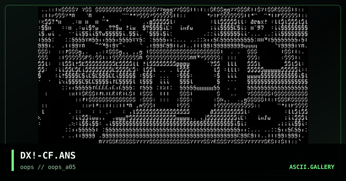 oOps!ascii, by drax, 1997